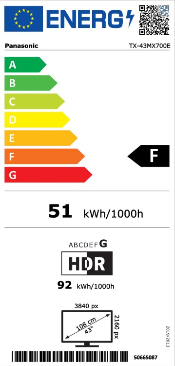 TV Panasonic 4K TX-43MX700E