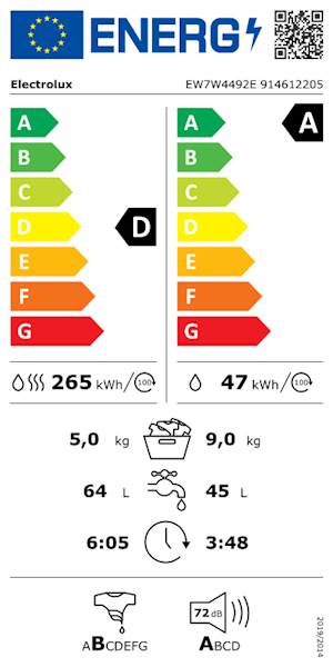 Pralno sušilni stroj Electrolux EW7W4492E Inverter Motor Para