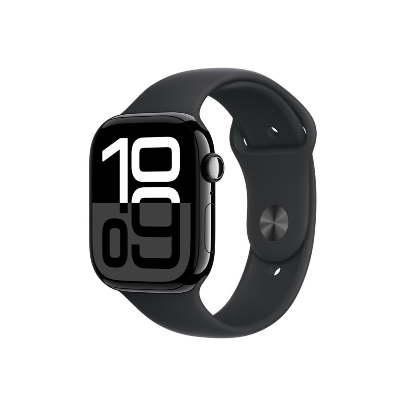 Pametna ura Apple Watch Series 10 GPS 46mm Jet Black Aluminium z Black Sport Band - M/L