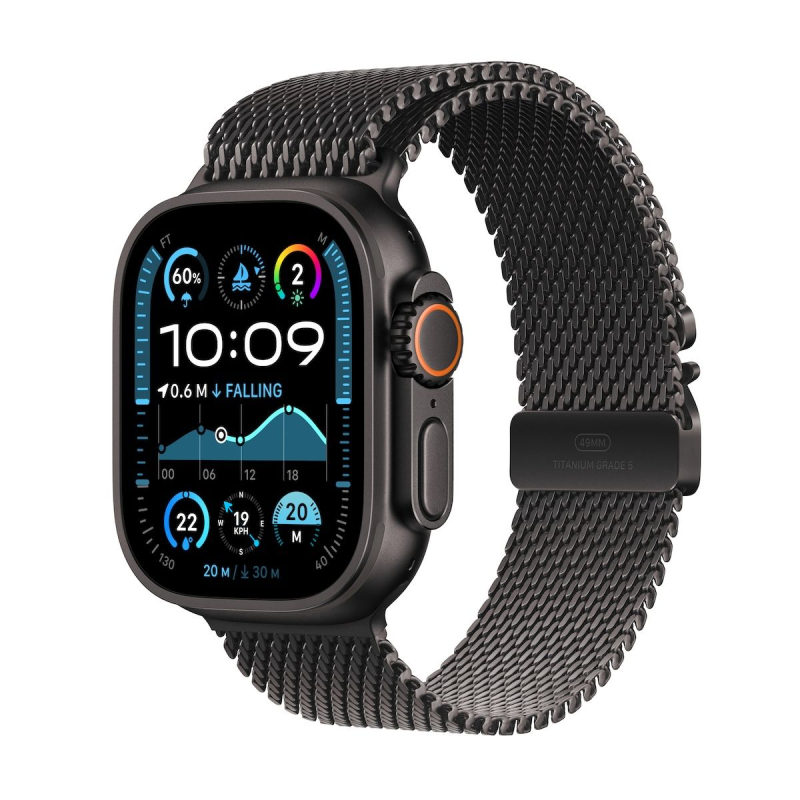 Pametna ura Apple Watch Ultra 2 GPS + Cellular 49mm Black Titanium z Black Titanium Milanese Loop - L