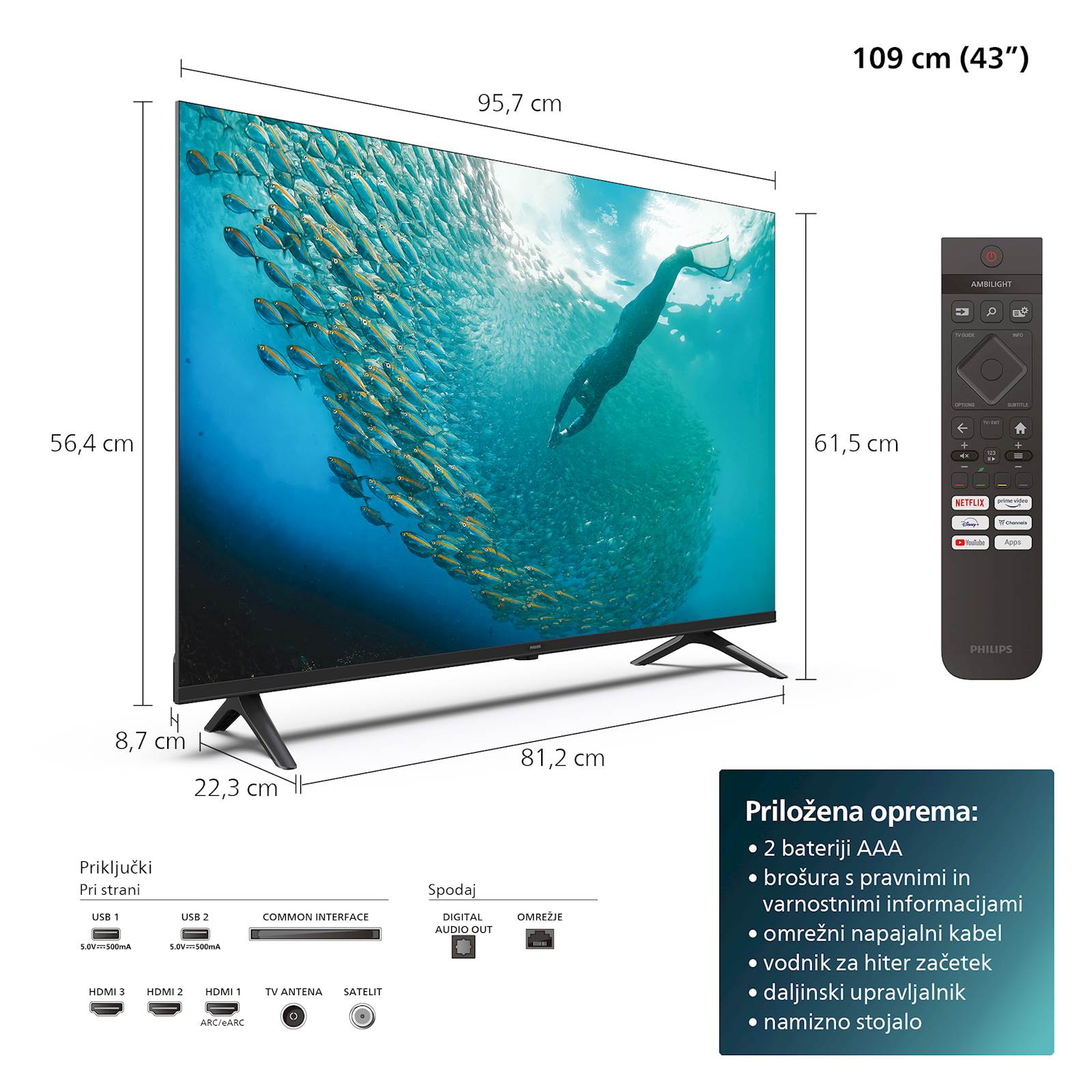 4K TV Philips 43PUS7009 43"