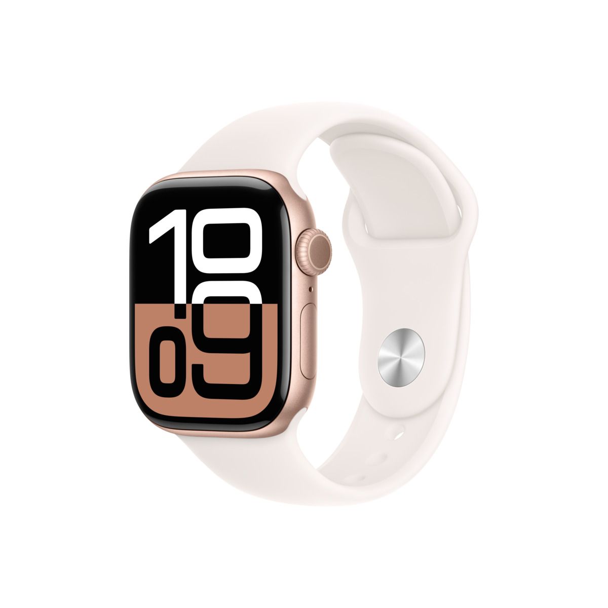 Apple Watch Series 10 GPS 42mm Rose Gold Aluminium Case with Light Blush Sport Band - S/M