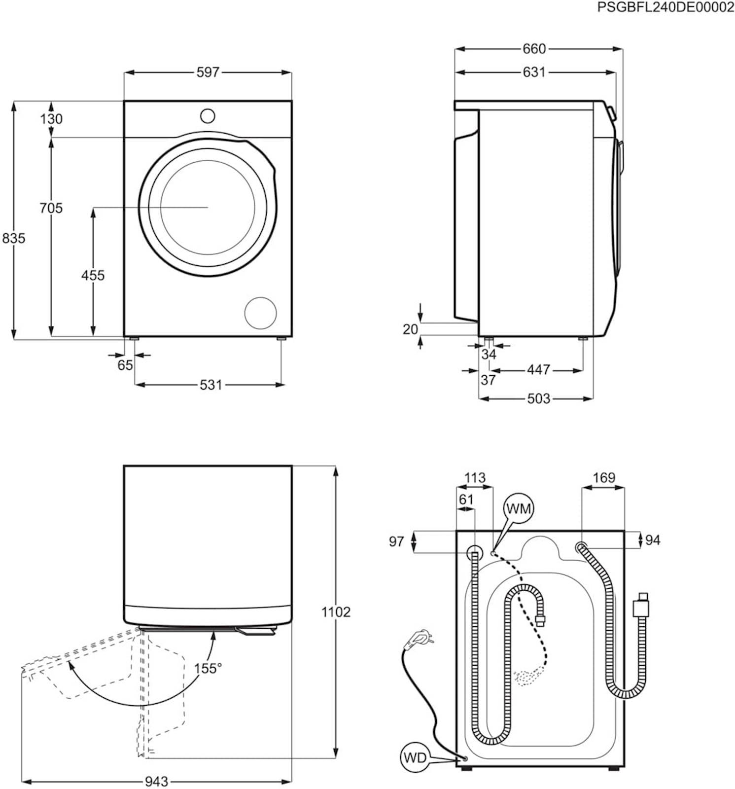 Pralno sušilni stroj Electrolux EW8W4402QE