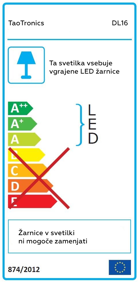 Namizna svetilka TaoTronics LED TT-DL16