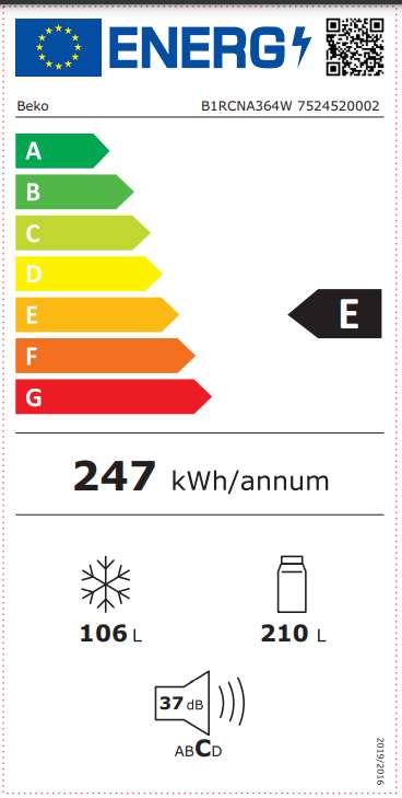 Hladilnik Beko B1RCNA364W