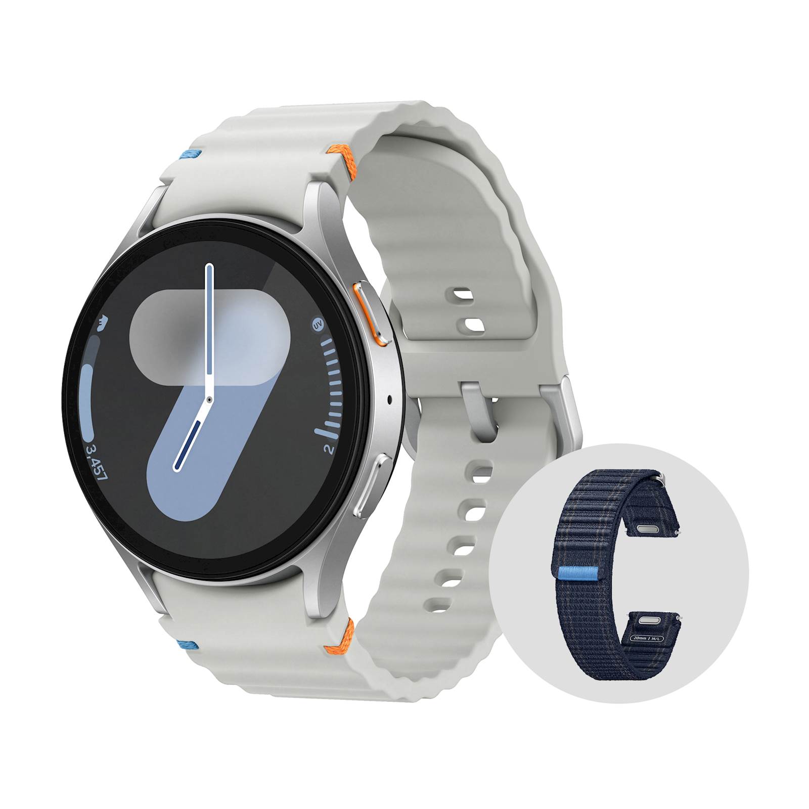 Pametna ura Samsung Galaxy Watch7 srebrna + pašček