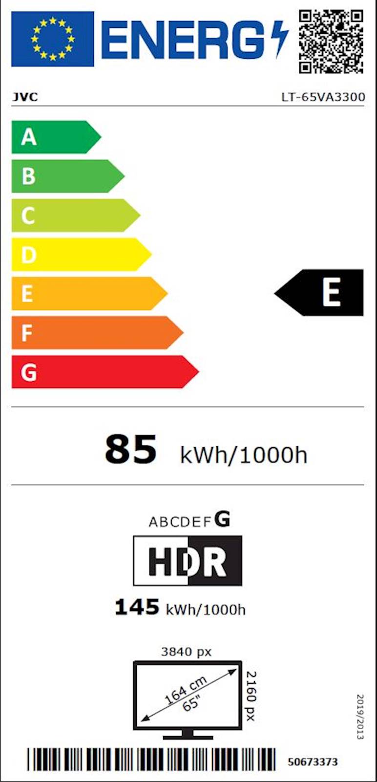 4K TV JVC LT-65VA3300 65"